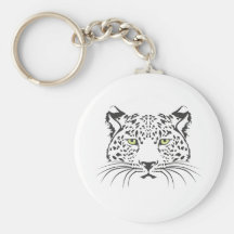 Serious Leopard Cat Keychains