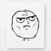 Serious Not Okay Comic Face Mouse Pad