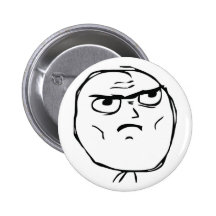 Serious Not Okay Comic Face Pinback Button