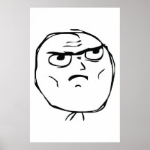 Serious Not Okay Comic Face Poster