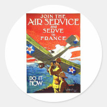 Serve In France Stickers