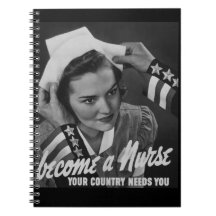 Serve Your Country Become a Nurse Spiral Notebooks