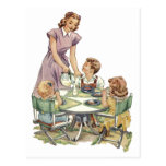 Serving Lunch Post Card