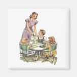 Serving Lunch Refrigerator Magnets