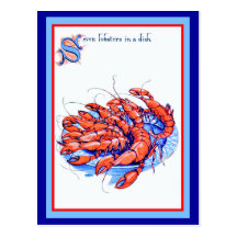 Seven Lobsters Post Card