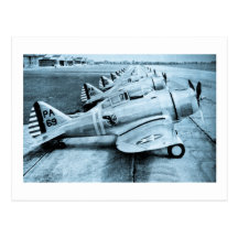 Seversky P-35 Vintage WWII Fighter Planes Postcards