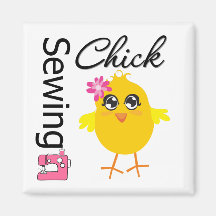 Sewing Chick Fridge Magnets