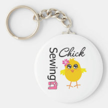 Sewing Chick Key Chains