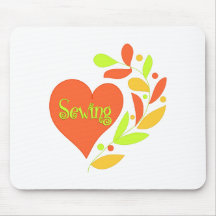 Sewing Heart Mouse Pad