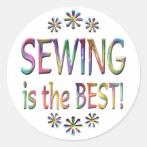 Sewing is the Best Round Stickers