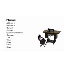 Sewing Machine and Chair Business Card Template