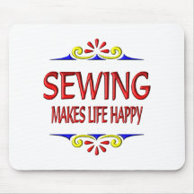 Sewing Makes Life Happy Mousemat