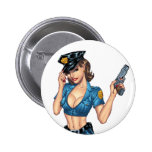 Sexy Police or Security Woman by Al Rio Pins