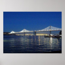 SF Bay Bridge Illuminated Poster