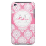 Shabby Chic Pink Damask Monogram Name iPod Case iPod Touch Case-Mate Case