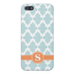 Shabby Chic Regal Monogram Pattern in Pale Blue