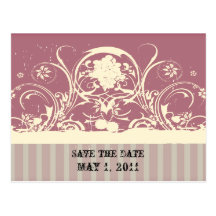 Shabby Lilac Save the Date Post Card