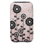 Shabby Pink & Black Floral iPhone 3 Case