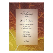 Shades of Autumn Post Wedding Brunch Invitation