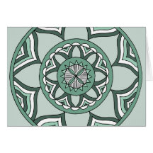 Shades of Blue Mandala Greeting Cards