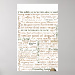 Shakespeare Insults Collection Print