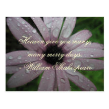 Shakespeare Merry Days Quote , Daisy Postcards