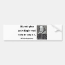 Shakespeare Quote 6b Bumper Stickers