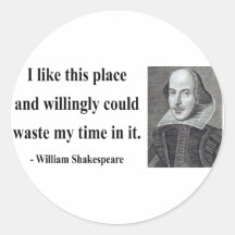 Shakespeare Quote 6b Round Sticker