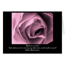 Shakespeare Rose Quote Card