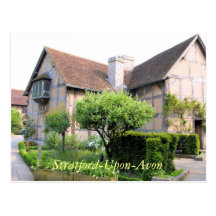 Shakespeare's birthplace Stratford UK postcard