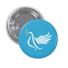 Shalom Peace dove Button