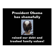 Shame on President Obama Postcard