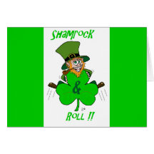 Shamrock and Roll Greeting Card