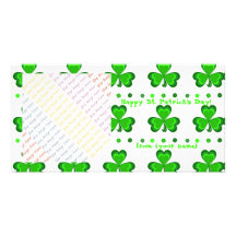 Shamrock Glory on White Picture Card