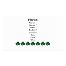Shamrock Lines Business Card