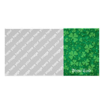 Shamrock Pattern Photo Card