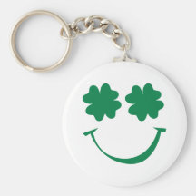 Shamrock smiley key chain