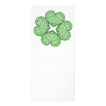Shamrock Swirls Rack Card