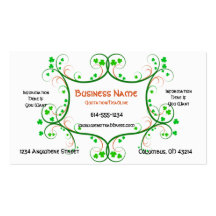 Shamrock Vines Irish/Celtic Business Cards