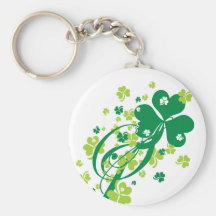 Shamrocks and Swirls Keychains