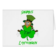 Shamus the Leprechaun Greeting Card