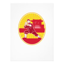 Shaolin Kung Fu Martial Arts Master Retro Custom Invite