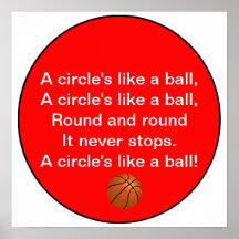 Shape Song: A circle is like a ball Print