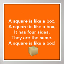 Shape Song: A square is like a box Print