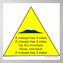 Shape Song:A triangle has 3 sides Print