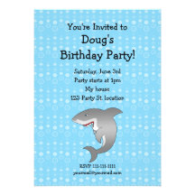 Shark birthday invitation