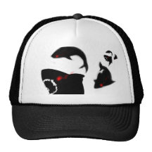 Shark circle trucker hats