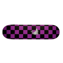 Shark purple checkers custom skate board