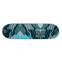 Shatter Stripe Blue Black Skateboard