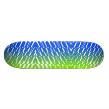 Shatter Stripe Blue Green Skateboard